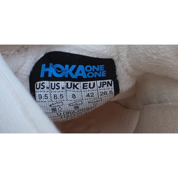 New Hoka One One Ora Primo Vanilla OFF WHITE Slip On 1141570 WOMEN'S 9.5 Men 8.5 - Picture 8 of 16